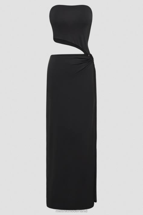 Meshki Giada strapless maxi-jurk met o-ring kleding zwart XP0T741