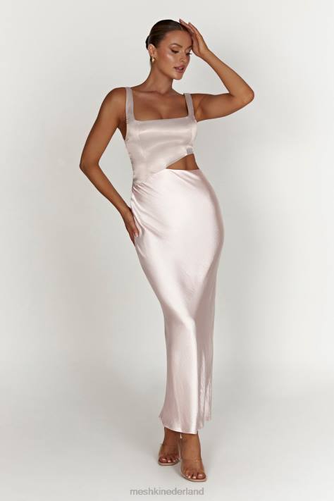 Meshki Gianna tweekleurige maxi-jurk met uitgesneden pijpen kleding roze blos XP0T466
