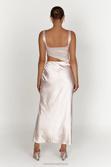 Meshki Gianna tweekleurige maxi-jurk met uitgesneden pijpen kleding roze blos XP0T466