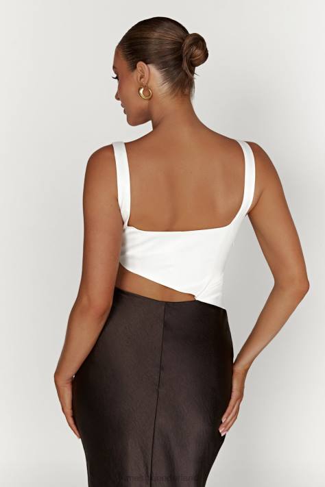 Meshki Gianna tweekleurige maxi-jurk met uitgesneden pijpen kleding zwart XP0T415