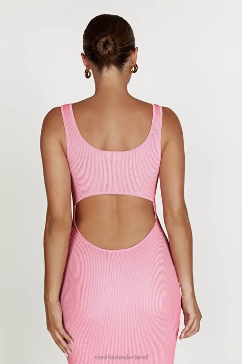 Meshki Hadley gebreide maxi-jurk zonder rug kleding snoep roze XP0T496