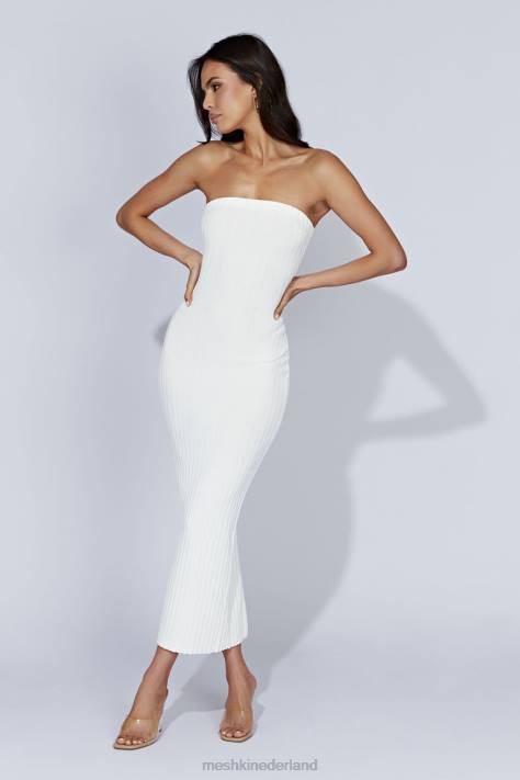 Meshki Imani strapless gebreide maxi-jurk kleding wit XP0T632