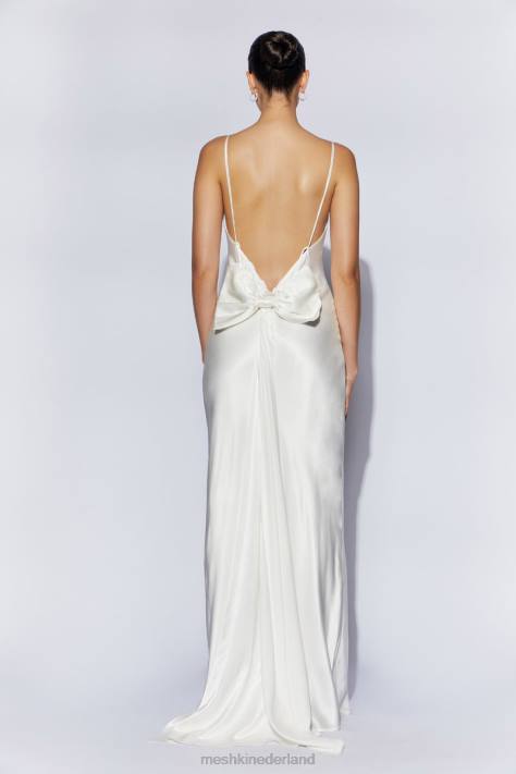Meshki Kailey maxi-jurk met lage rug en afneembare striktrein kleding wit XP0T96