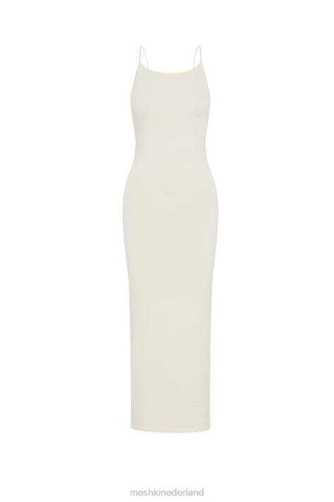 Meshki Kelly jurk met gekruiste achterkant en vierkante hals kleding wit XP0T469