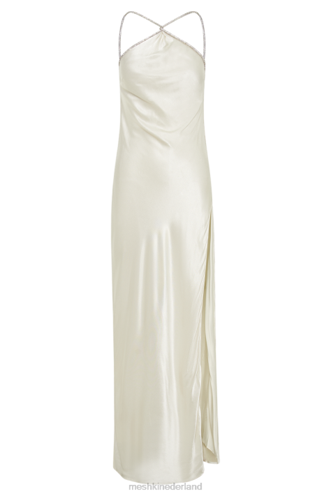 Meshki Louise maxi-jurk van touw met diamanten kleding ivoor XP0T36