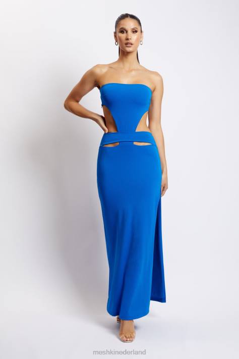 Meshki Marissa strapless maxi-jurk met tailleband kleding kobalt blauw XP0T667