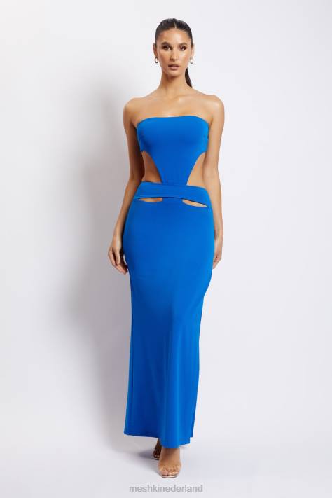 Meshki Marissa strapless maxi-jurk met tailleband kleding kobalt blauw XP0T667