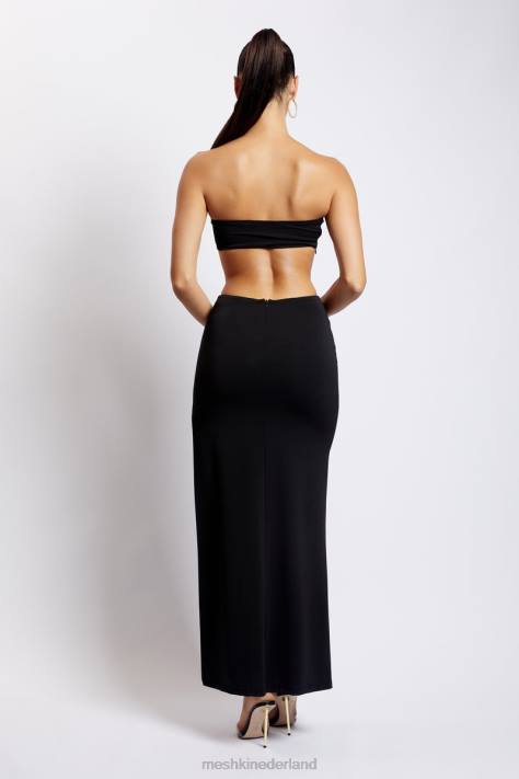 Meshki Marissa strapless maxi-jurk met tailleband kleding zwart XP0T648