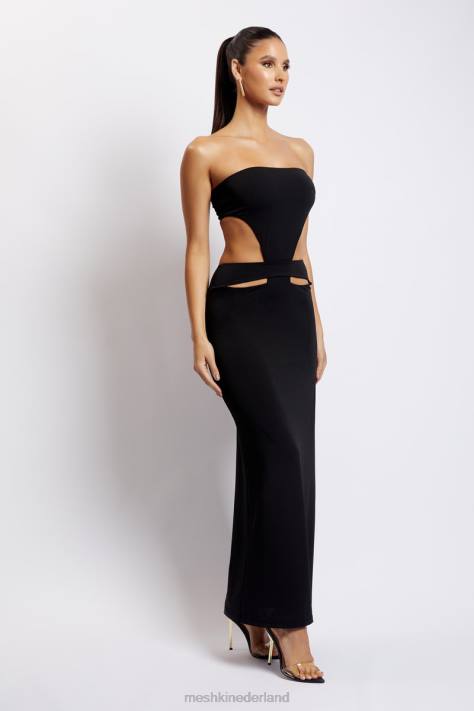 Meshki Marissa strapless maxi-jurk met tailleband kleding zwart XP0T648