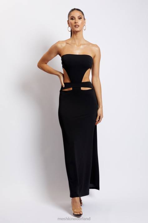 Meshki Marissa strapless maxi-jurk met tailleband kleding zwart XP0T648