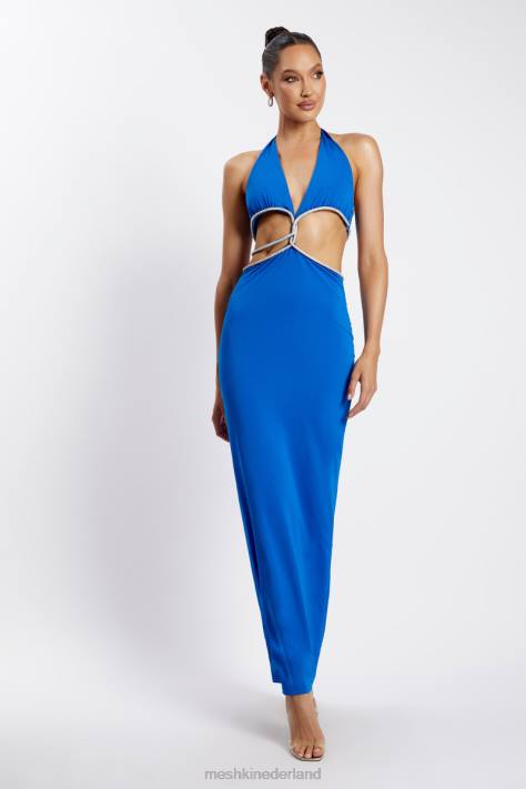 Meshki Nicha maxi-jurk met uitgesneden diamanten kleding kobalt blauw XP0T701