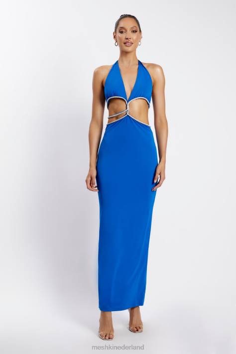Meshki Nicha maxi-jurk met uitgesneden diamanten kleding kobalt blauw XP0T701