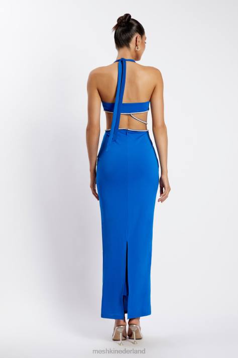 Meshki Nicha maxi-jurk met uitgesneden diamanten kleding kobalt blauw XP0T701