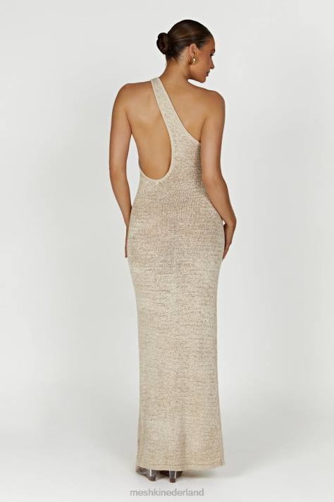 Meshki Paisley gebreide maxi-jurk met één schouder kleding tarwe XP0T459