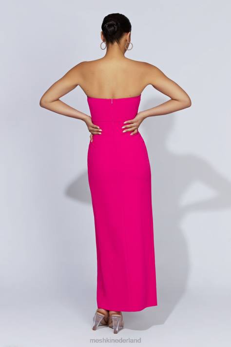 Meshki Rachel maxi-jurk met split aan de voorkant kleding fuchsia XP0T363