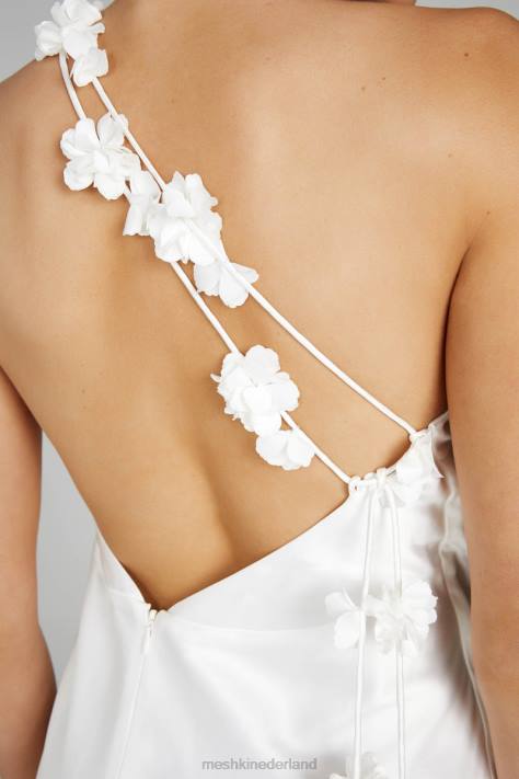 Meshki Rebecca maxi-jurk met één schouder en roze kleding wit XP0T103