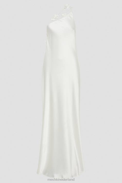 Meshki Rebecca maxi-jurk met één schouder en roze kleding wit XP0T103