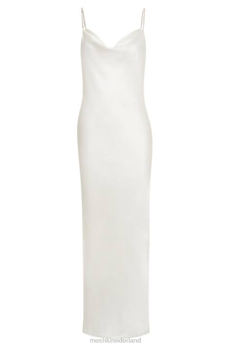 Meshki Sera diamante maxi-jurk met lage rug kleding wit XP0T116