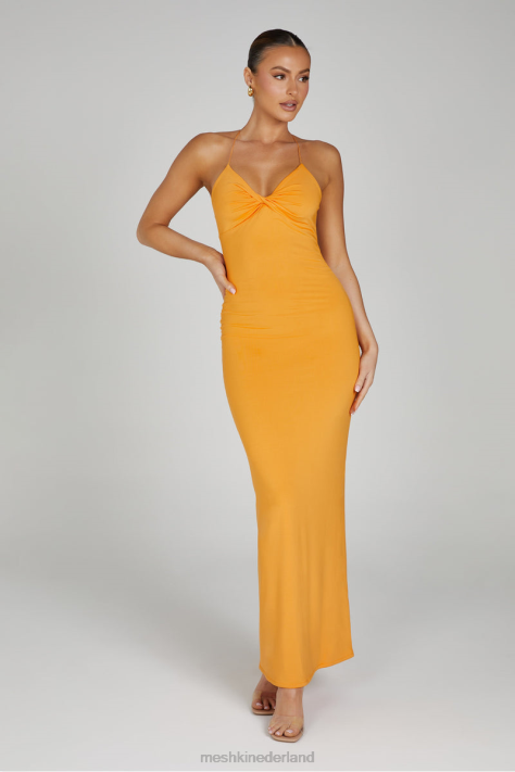 Meshki Sinead twist maxi-jurk kleding oranje XP0T143