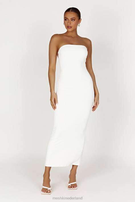 Meshki Vivian strapless maxi-jurk met strikband van gerecycleerd nylon kleding wit XP0T396