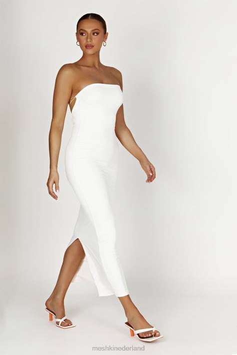 Meshki Vivian strapless maxi-jurk met strikband van gerecycleerd nylon kleding wit XP0T396