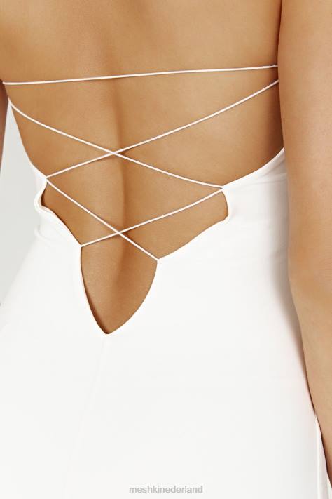 Meshki Vivian strapless maxi-jurk met strikband van gerecycleerd nylon kleding wit XP0T396