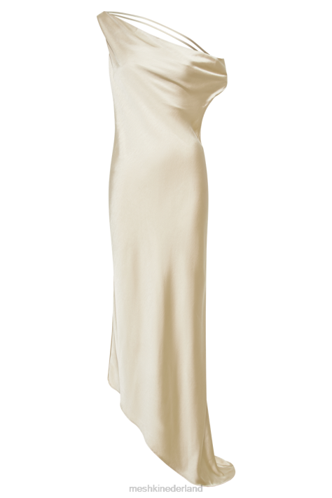 Meshki Yvette slip maxi-jurk met asymmetrische zoom kleding goud XP0T49