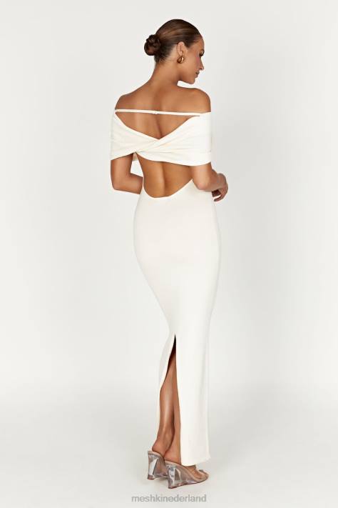 Meshki terese off-shoulder gebreide maxi-jurk kleding room XP0T299