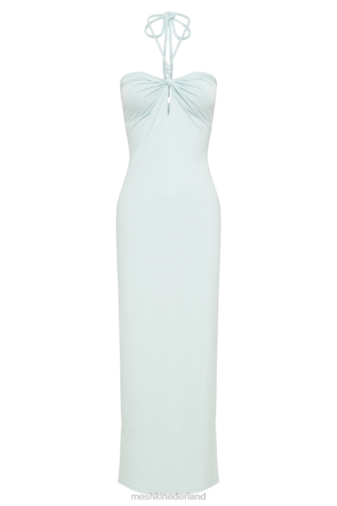 Meshki krissy midi twist halster jersey jurk kleding arctisch blauw XP0T255