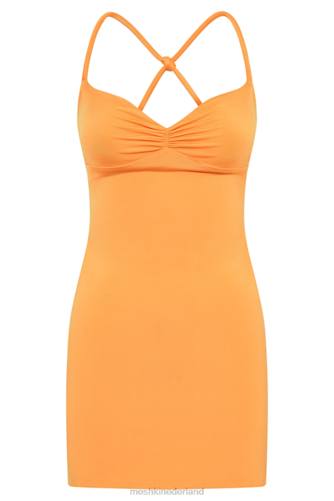 Meshki Amirah soepelvallende mini-jurk zonder rug kleding oranje XP0T220