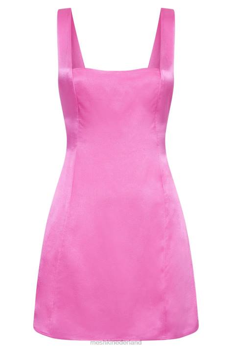 Meshki Carina mini-slipdress met strik op de rug kleding roze XP0T448