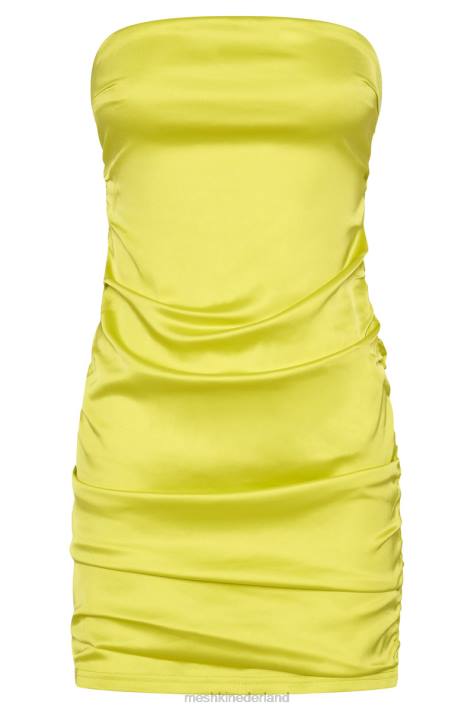 Meshki Corinne mini-jurk met ruches kleding fris groen XP0T615