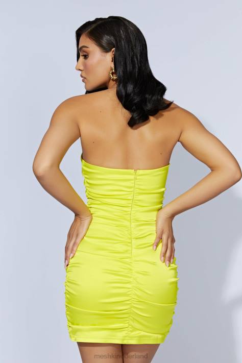 Meshki Corinne mini-jurk met ruches kleding fris groen XP0T615