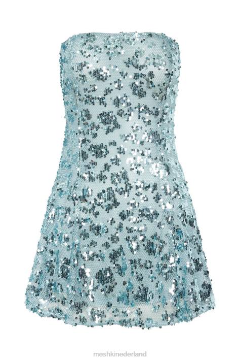 Meshki Everleigh strapless mini-jurk met pailletten kleding poeder blauw XP0T278