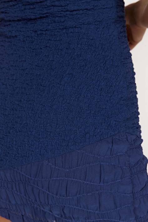 Meshki Gemina strapless mini-jurk met structuur kleding middernacht marine XP0T386