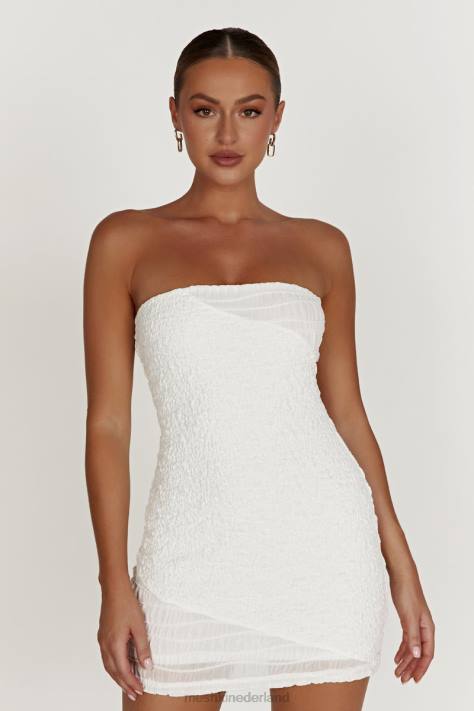 Meshki Gemina strapless mini-jurk met structuur kleding wit XP0T505