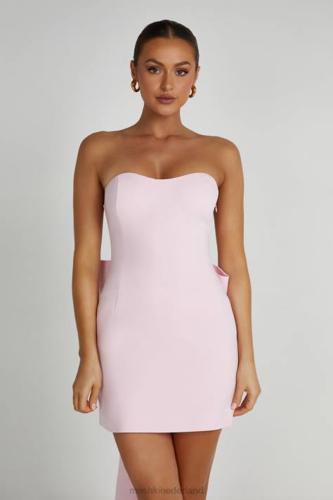 Meshki Meredith strapless mini-jurk met strik kleding roze blos XP0T112