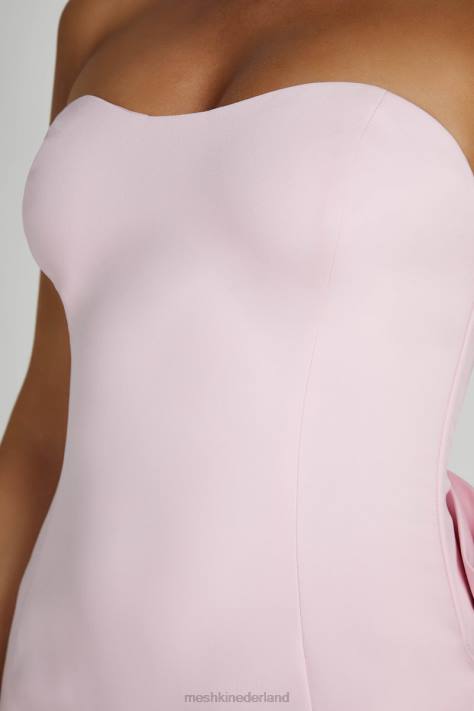 Meshki Meredith strapless mini-jurk met strik kleding roze blos XP0T112