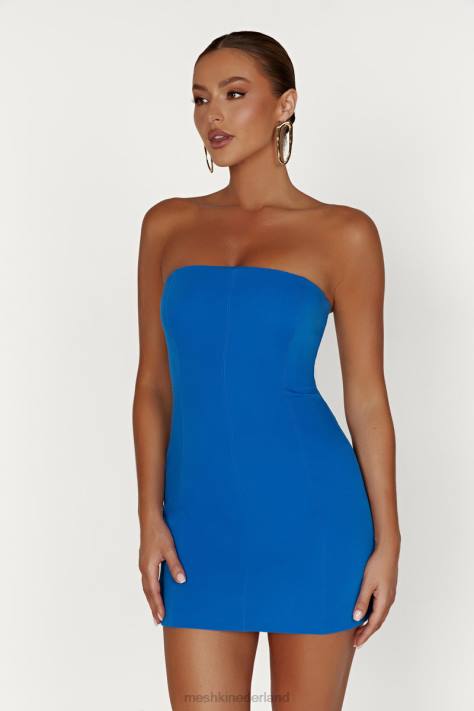 Meshki Mini-jurk van maci-crêpe kleding kobalt blauw XP0T174