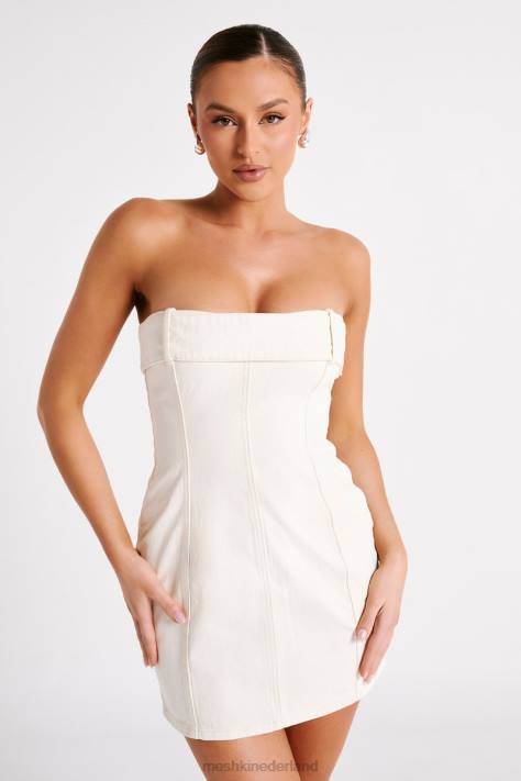 Meshki Mini-jurk van teddi-denim kleding ecru XP0T105