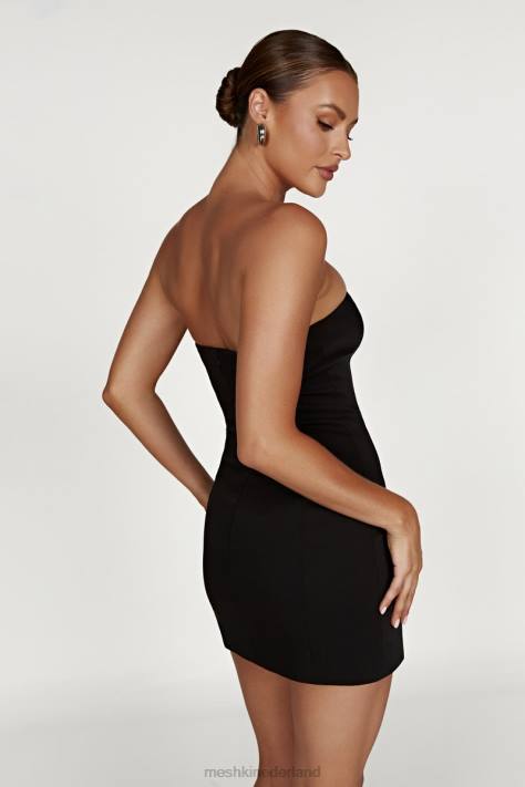 Meshki Ornella mini-jurk met haak en oog kleding zwart XP0T742