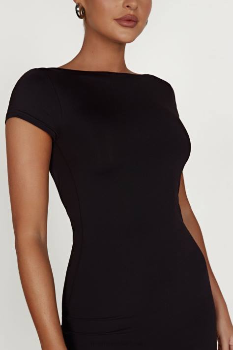 Meshki Reyna mini-jurk zonder rug van gerecycleerd nylon kleding zwart XP0T495