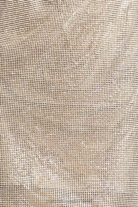 Meshki meilani mini-jurk van mesh met lage rug en diamanten kleding goud XP0T312