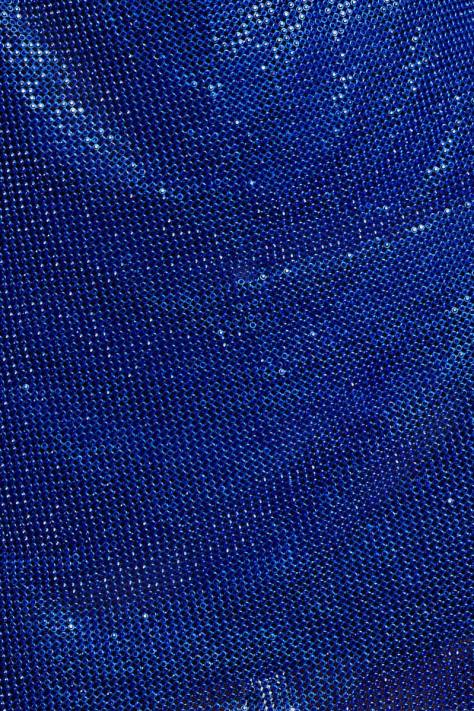 Meshki meilani mini-jurk van mesh met lage rug en diamanten kleding kobalt blauw XP0T533