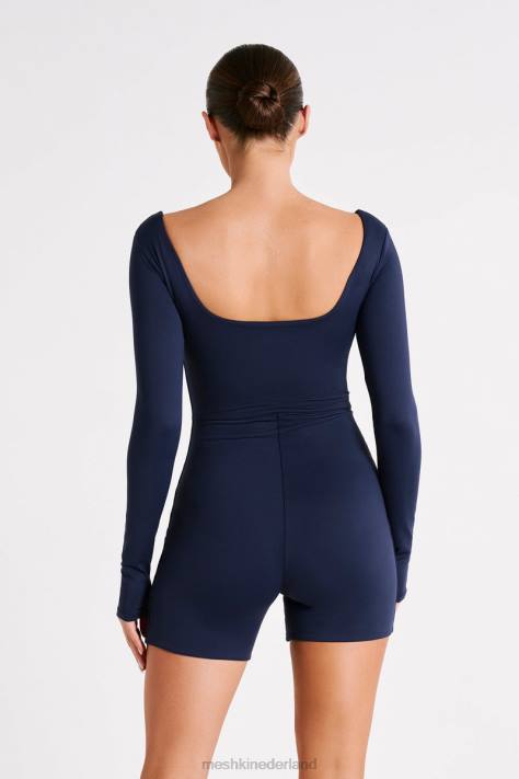 Meshki Oakley playsuit van gerecycled nylon met lange mouwen kleding marine XP0T1277