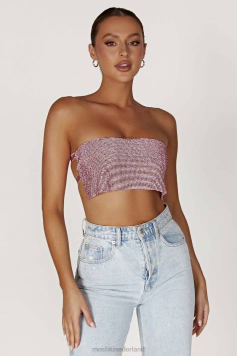 Meshki valerie diamanten bandeau kleding roze blos XP0T994