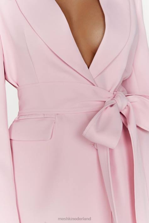 Meshki Arna oversized blazer met riem kleding roze blos XP0T1630