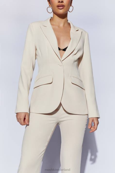 Meshki Holda getailleerde blazer met geknoopte taille kleding room XP0T1651
