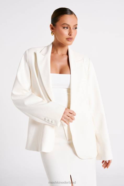 Meshki bexley oversized blazer met schoudervullingen kleding ivoor XP0T1624