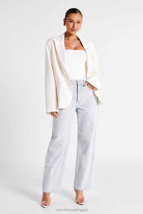 Meshki bexley oversized blazer met schoudervullingen kleding ivoor XP0T1624